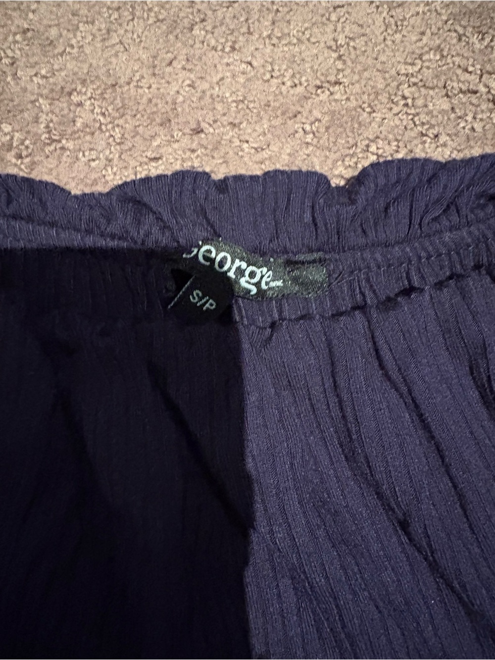 George Navy One-Shoulder Ruffle Dress - Picture 2 of 3
